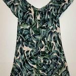Olivaceous  Off Shoulder Ruffle Top Shorts Romper Size Small Abstract Floral EUC Photo 0