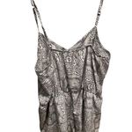 Xhilaration Xhileration black and cream abstract print romper shorts jumpsuit size medium Photo 1