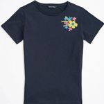 Brooks Brothers  Floral Embroidered T Shirt Size M Photo 0
