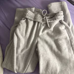Light grey wide leg sweatpants Gray Size XS Photo 0