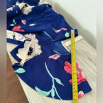 Kaari Blue NWT size S blue pink grey floral cold shoulder A-line dress V Neck Photo 4