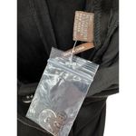 J. McLaughlin  Black Suede Pants Size 8 Pockets Button‎ Clasp Classic Office Photo 4