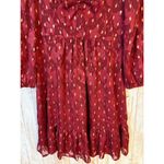 London Times  Floral Burn Out Bishop Sleeves Chiffon Fit Flare Dress Size 8 NWT Photo 2