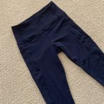 Senita Athletics High Rise Full Length Leggings Navy Blue Pockets Like New Small Photo 1