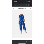 Women's Two Piece Pajama Set PJs Room Service blue Zebras size Large Photo 2