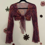 Cider Sheer Purple Cardigan Photo 0