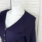 Peck & Peck Collection V Neck Chain Detail Cardigan Sweater Purple XL Button Photo 4