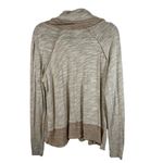 Free People  Beach Sweater Womens S/M Cocoon Cowl Neck Pullover Tan‎ Ivory Photo 1