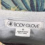 Body Glove Let’s Get Salty Tropical Print Shirt Green Small Crop Sweatshirt Photo 9