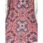 Decree Pink Navy Geometric Floral Halter Neckline Sleeveless Dress Medium Photo 6