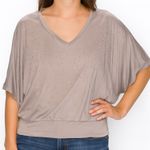 Elle  Light Grey Blouse with Studded Detail Photo 0