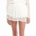 Free People  Mini Dress White Swiss Dot Graduation Bridal Shower Birthday Party Photo 0
