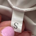 White Long Sleeves Round Neck Nylon Bodysuit, size S Photo 3