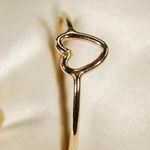 14K Gold Filled Sterling Silver Heart Shape Ring Size 5.5 Photo 5