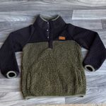 Simply Southern Black and Olive Sherpa Pullover Photo 0