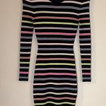  Striped Knit Ribbed Bodycon Long Sleeve Dress Size 0-2 (Milly Size P) Photo 5