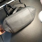 Tory Burch Half Moon Satchel Bag Black Leather Braided Straps Authentic Photo 12