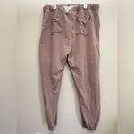 Sundance Women’s Flowers Embroidered Cuffed Pants Mauve Pink Joggers size XL Photo 2