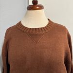 Double Zero Women Brown Long Sleeves Cozy Cropped Relaxed Sweater Size L Photo 8