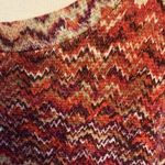 Envy  Sweater Button Slit Back Womens Large Burgundy Tan Lightweight Photo 4