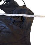 Victoria's Secret  Y2K Black Silk Slip Dress Open Back Chemise Tie Back Sexy Photo 3