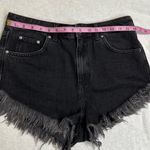 Topshop Bundle Summer Moto KIRI Black and Blue Jean Shorts with Distressed Hem Photo 10