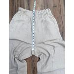 Gap Women's 100% Cotton Gauze Wide Leg Pants S Tall Cream Elastic Waist Photo 5