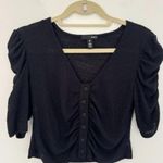 AQUA  Knit Top Black size S Photo 0