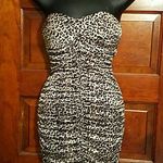 Charlotte Russe Bodycon Strapless Cheetah Club After Hours Dress M Photo 0