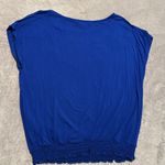 Cable & Gauge Royal Blue Embroidered Top with Cold Shoulder- Size M - NWOT Photo 5