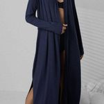 Lunya Cozy Blue Slumberknit Maxi Robe, Small, Like New Photo 1