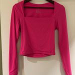 Amazon Pink Long Sleeve Square Neck Top Photo 0