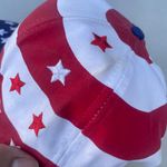 Vintage 90s American Flag USA Red White Blue Stars Striped Snapback Hat Photo 6