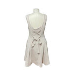 Anthropologie Maeve Jacquard Lace-Up Mini Dress Jumper Stripe Pink Size Small Photo 8