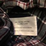 Peace & Pearls High-Low Button Front Plaid Shirt Tunic Photo 9