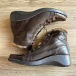 Robert Clergerie Brown Leather Lace Up Boots Women’s Size 7.5 Fur Lined France Photo 13