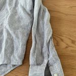 Quince  Blue Striped Linen Button Up Photo 1