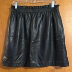 Loft  Paper Bag Waist Faux Black Leather Skirt M Photo 0