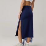 Aerie  Offline Ribbed Midi Skirt Size XXL‎ Side Slit NWT Royal Navy Photo 1