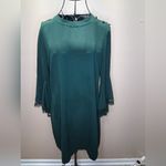 Hailey Lyn Green Size 6 Polyester Dress 3/4 Bell Sleeves W/lace Trim Photo 6