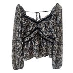 Prómesa Promesa Floral Print Blouse Black Large Photo 3