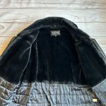 wilson's leather Wilsons Vintage 100% Leather Faux Fur Belted Long Coat Size L Photo 7
