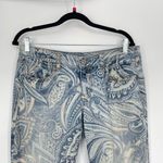 American Eagle  Women's Blue Paisley Super Stretch‎ Jegging Denim Jeans Size 8 Photo 4