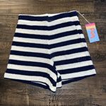 NWT Warm Fun Sunset Striped Super Waist High Shorts Blue Photo 1