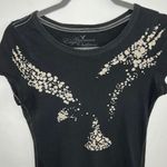 American Eagle Affliction Black Fitted Graphic Tee Photo 2