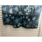 French Laundry  Womens Floral Zebra Blue Beaded Fringe Sleeveless Dress Lagenlook Photo 4