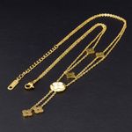 Clovers Gold Layered Necklace Photo 2