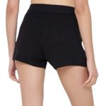 Spiritual Gangster NWT Shortie Black Ribbed Knit Shorts Women’s Size Large Photo 2