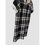 Women’s Plaid Shift Dress ValleyGirl Size M/L Zipper Accents Polyester Back Zip Black Photo 1