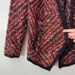 Moth Anthropologie SMALL Keavy Jacquard Cardigan WOOL MOHAIR BLEND Knit Red Photo 4